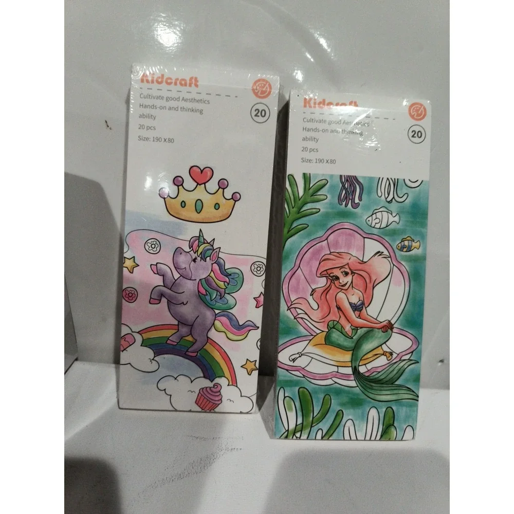 NEW! Lot Of 2 Kidcraft Water Paint Book for Kids Activity Mermaid & Unicorn